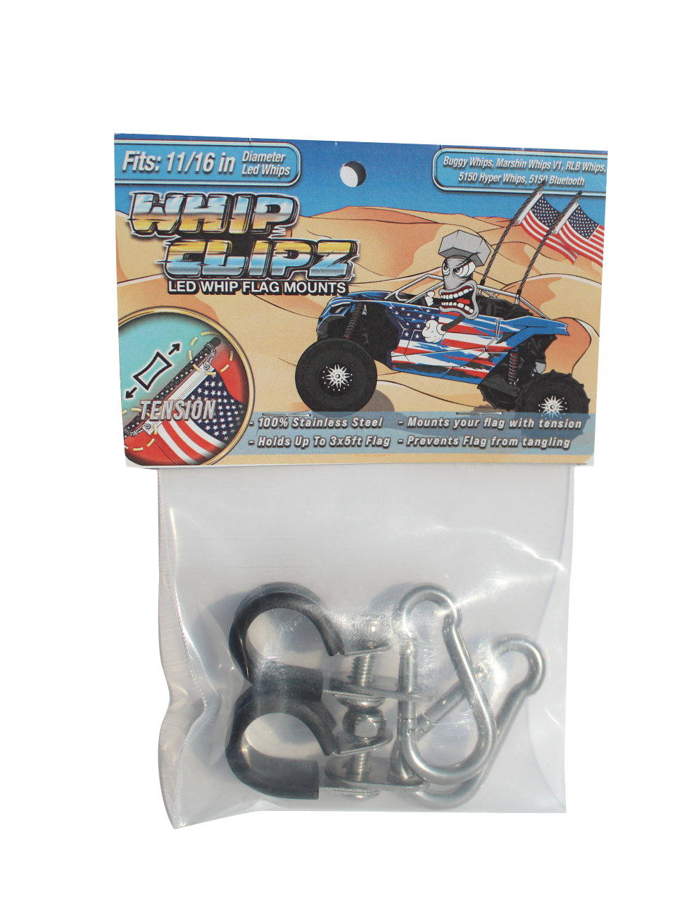 11/16in Whip Clipz (Buggy Whips, Marshin Whips V1, RLB Whips, 5150 Hyper Whips, 5150 Bluetooth)