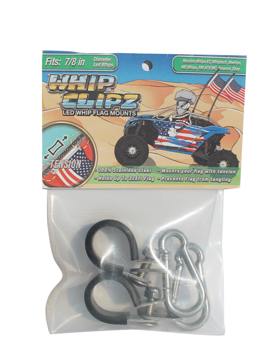 7/8in Whip Clipz (Marshin Whips V2, WhipTech, MWhips, MB Whips, RM ATV, Amazon, eBay)