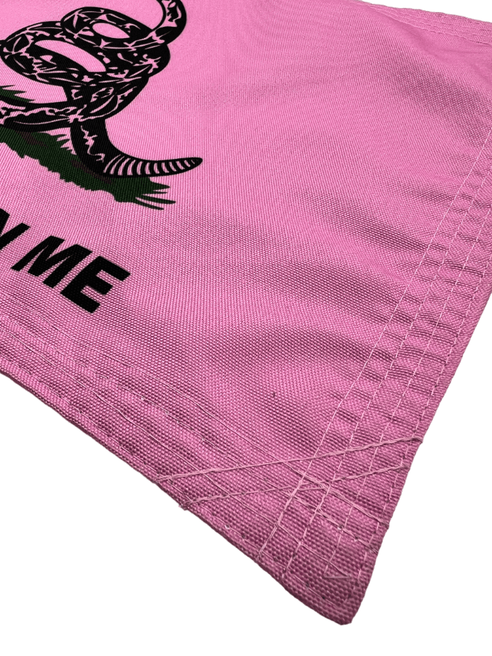 Don’t Tread on Me Pink Double Sided Grommet Flag 12”x18”