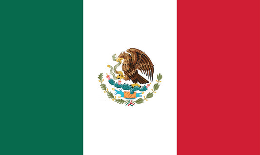 Mexican FLAG 12"x18" Double Sided Grommet Flag
