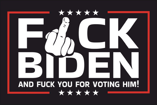 F**K BIDEN FLAG 12"x18" Double Sided Grommet Flag