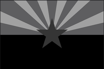 Black AZ FLAG 12"x18" Double Sided Grommet Flag