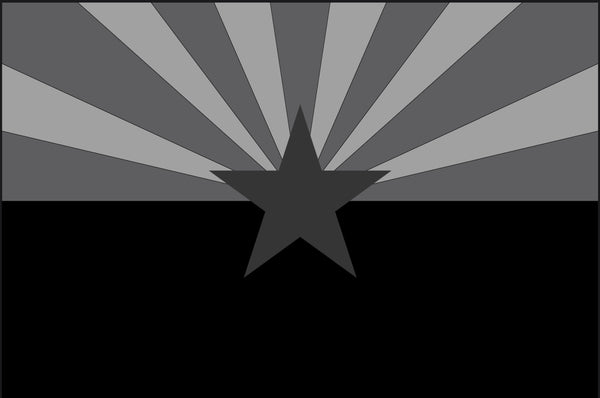 Black AZ FLAG 12"x18" Double Sided Grommet Flag