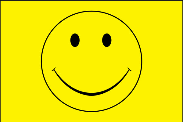 Happy Face FLAG 12"x18" Double Sided Grommet Flag