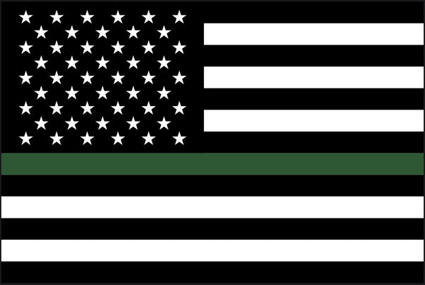 Thin Green Line FLAG 12"x18" Double Sided Grommet Flag