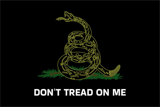 DON'T TREAD ON ME BLACK YELLOW FLAG 12"x18" Double Sided Grommet Flag