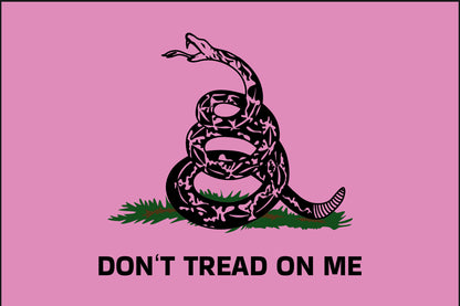 DON'T TREAD ON ME PINK FLAG 12"x18" Double Sided Grommet Flag