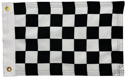 Double Sided Grommet Checkered Flag 12”x18”