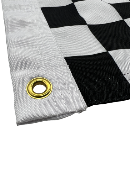 Double Sided Grommet Checkered Flag 12”x18”