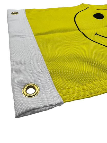 Happy Face FLAG 12"x18" Double Sided Grommet Flag