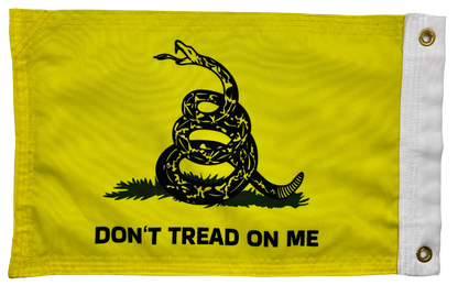 Don’t Tread on Me Yellow Double Sided Grommet Flag 12”x18”