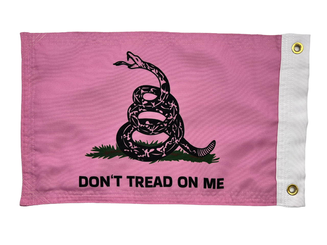 Don’t Tread on Me Pink Double Sided Grommet Flag 12”x18”