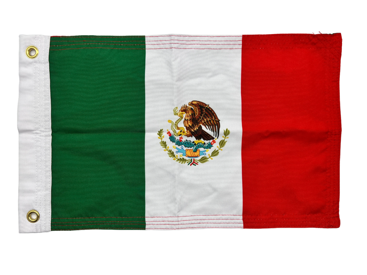 Mexican FLAG 12"x18" Double Sided Grommet Flag