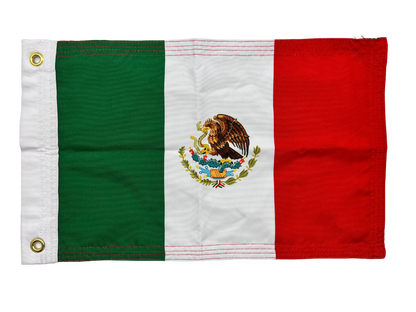 Mexican FLAG 12"x18" Double Sided Grommet Flag