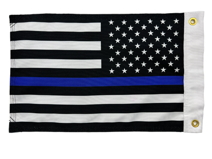 Thin Blue Line Double Sided Grommet Flag 12”x18”