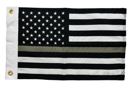 Thin Gray Line FLAG 12"x18" Double Sided Grommet Flag