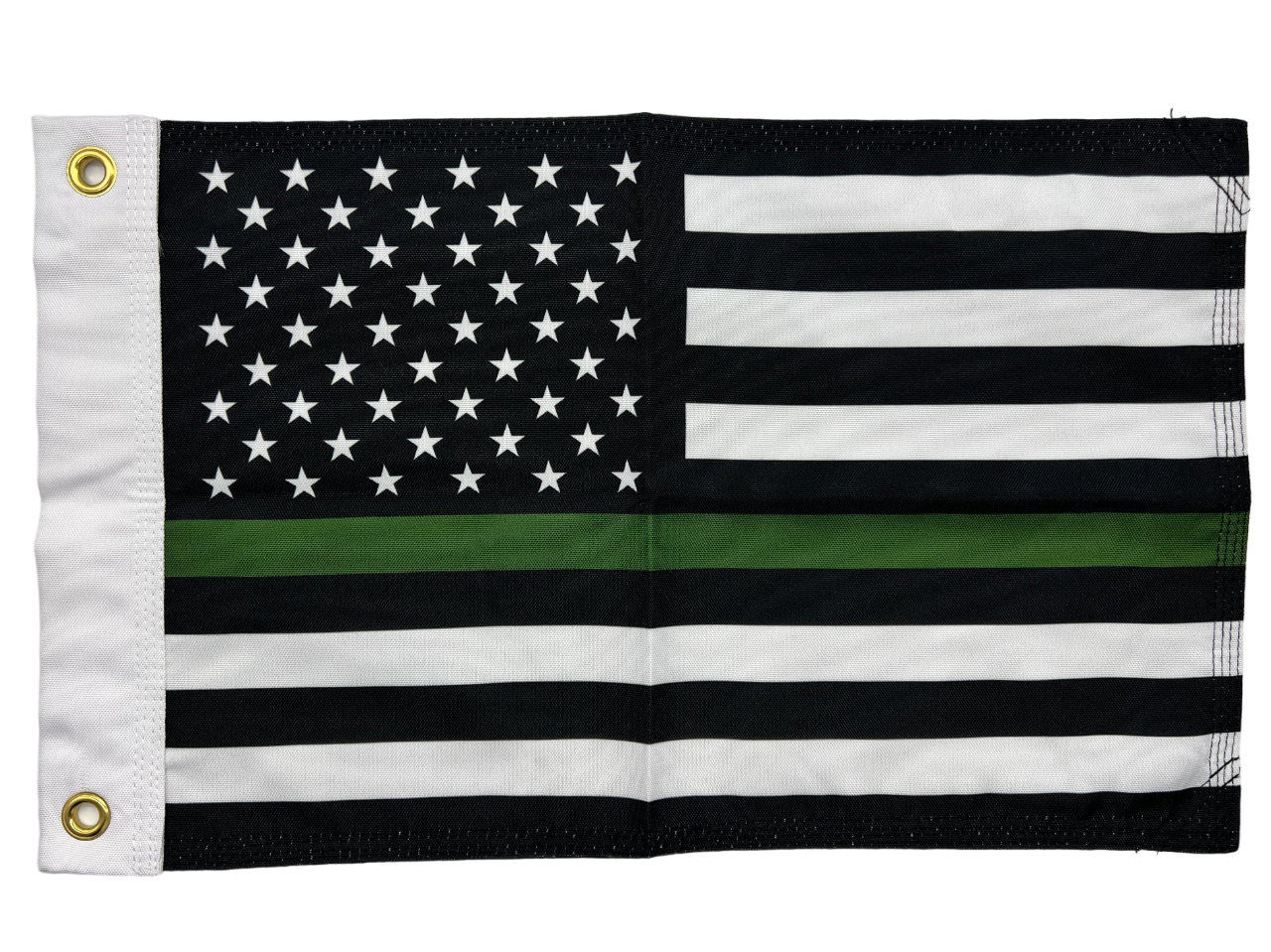 Thin Green Line FLAG 12"x18" Double Sided Grommet Flag