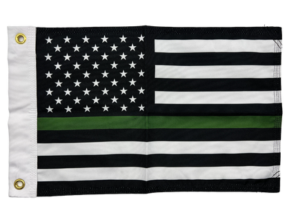 Thin Green Line FLAG 12"x18" Double Sided Grommet Flag